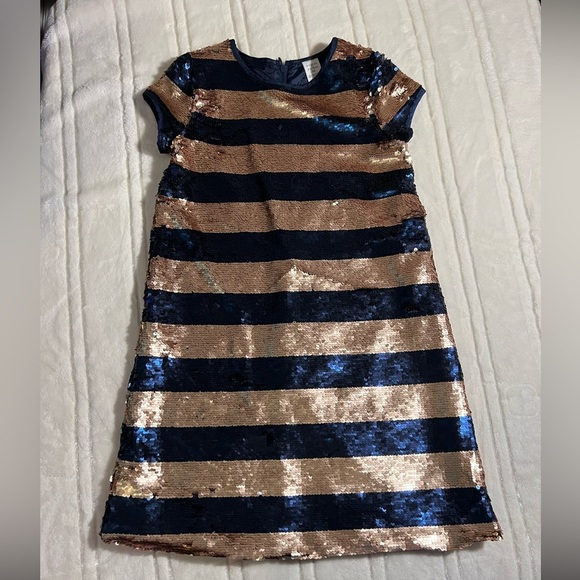 Other - Gold & Navy Sequin Dress -girls 10
